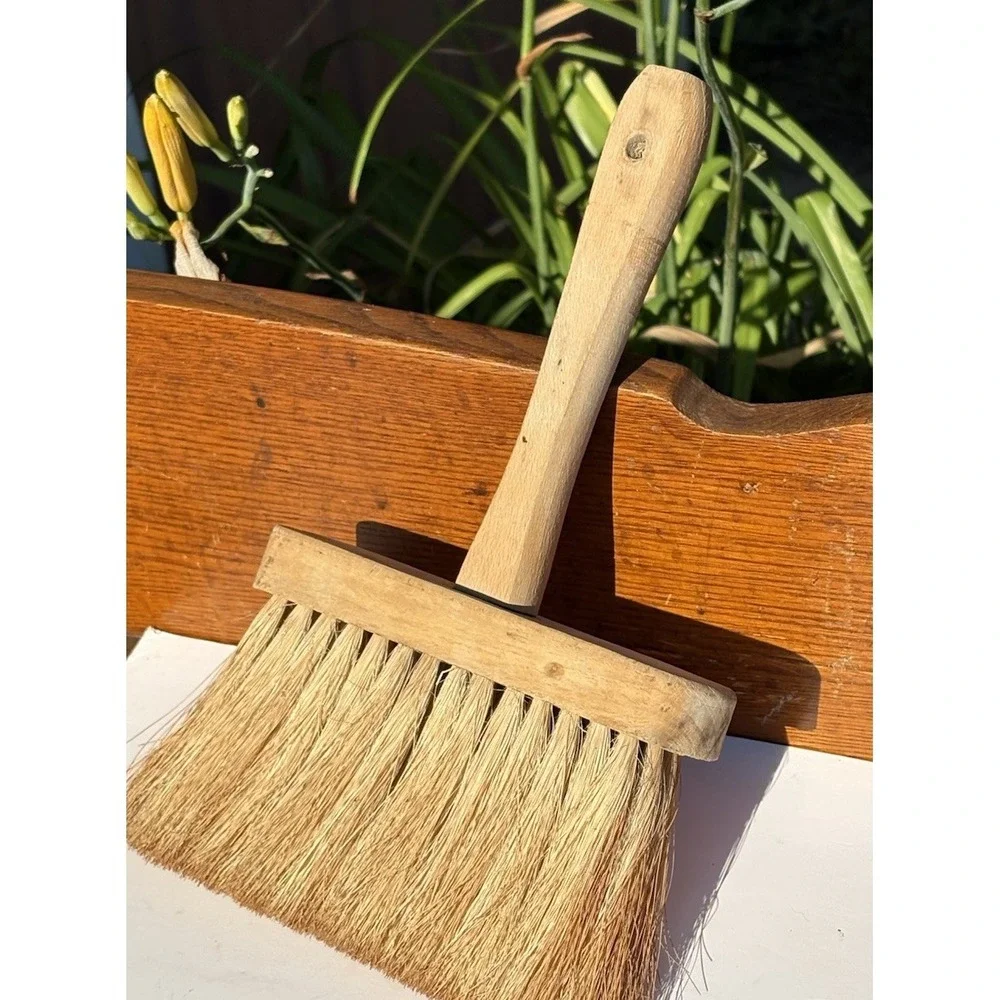 Vintage Wooden Large Wall Paper Brush Industrial Decor 11